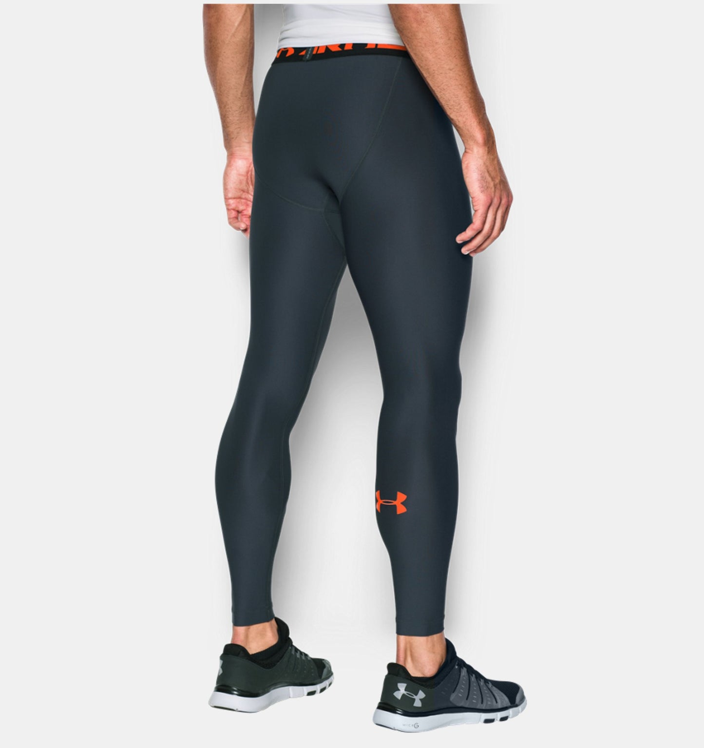 Under Armour HeatGear® Leggings – Grau/Orange