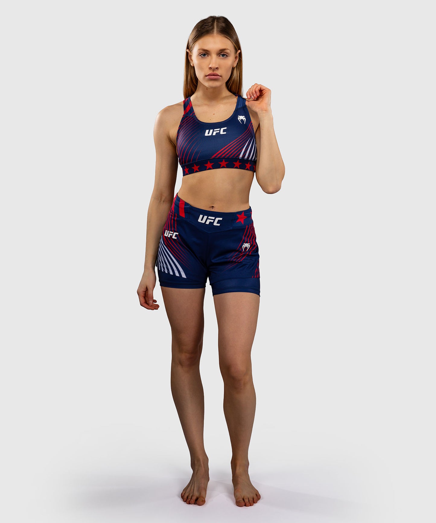 Women's Official UFC Freedom 250 by Venum Blue Authentic Fight Night Fight Short