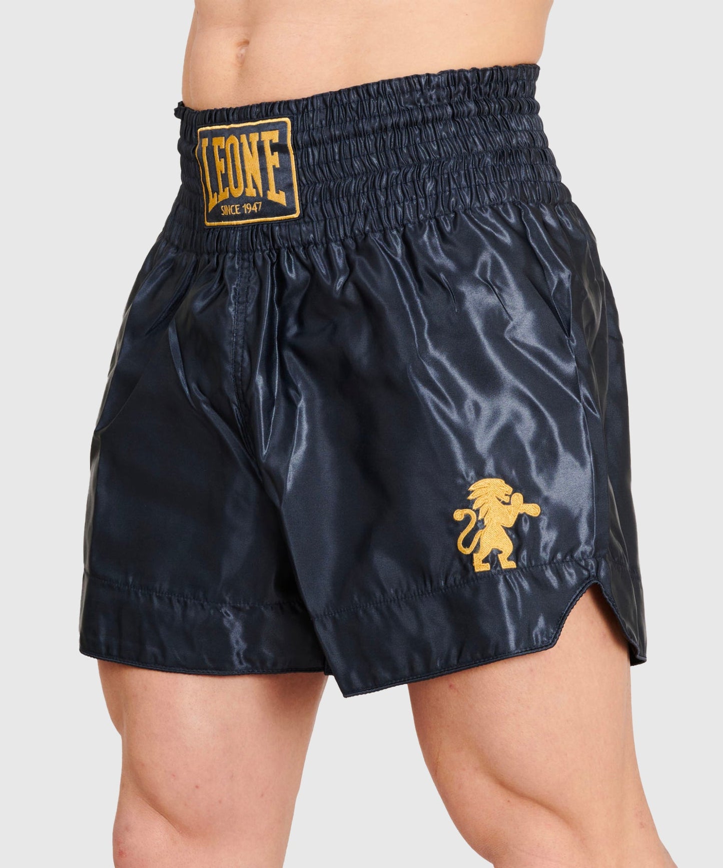 Leone Basic Pantalones de Muay Thai - Azul
