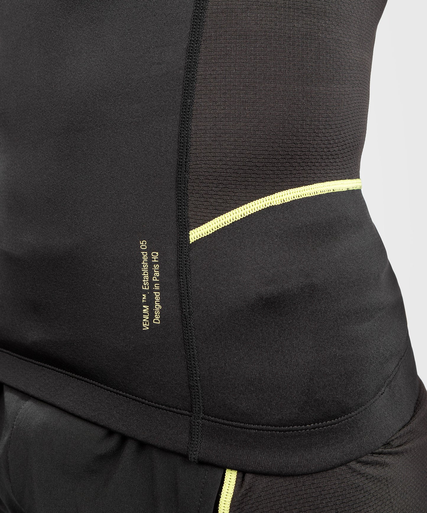 Rashguard Hommes - Manches courtes Venum Fusion 2.0 - Noir/Jaune