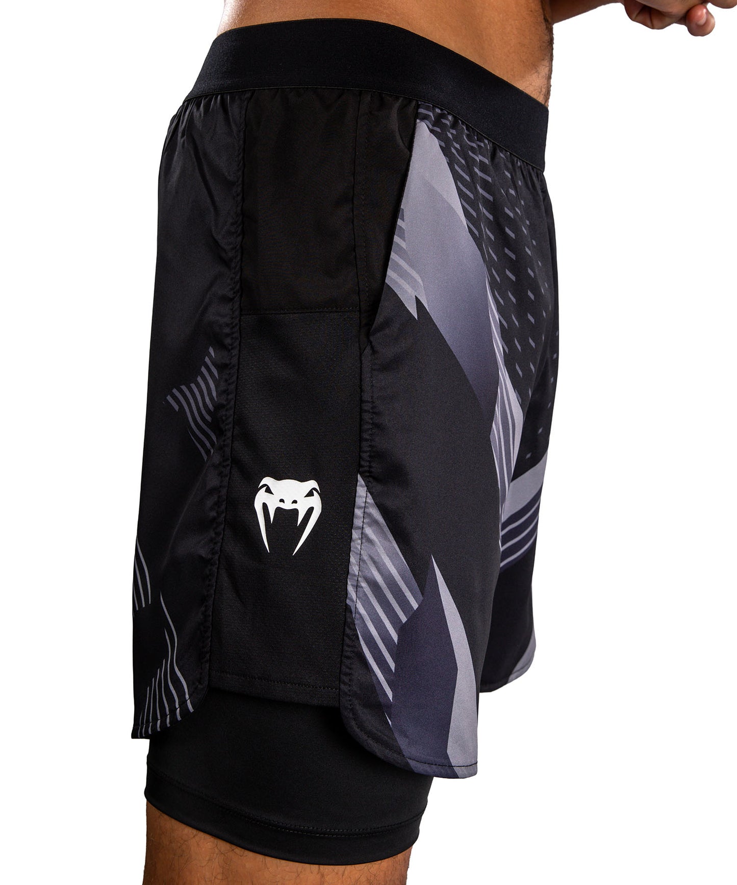 Venum No-Gi 6.0 Pantalón Corto de Entrenamiento - Negro/Blanco