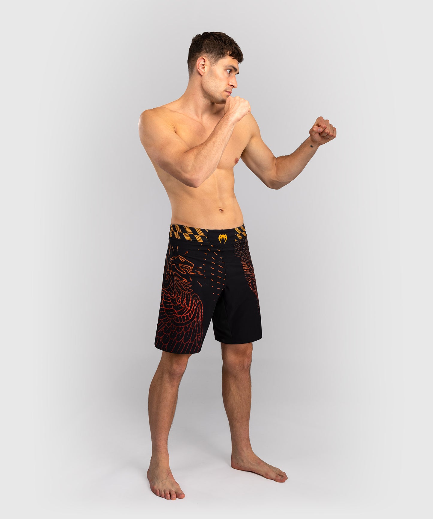 Short de Combat Venum Quetzal Fury - Noir/Rouge Fury/Mandarine