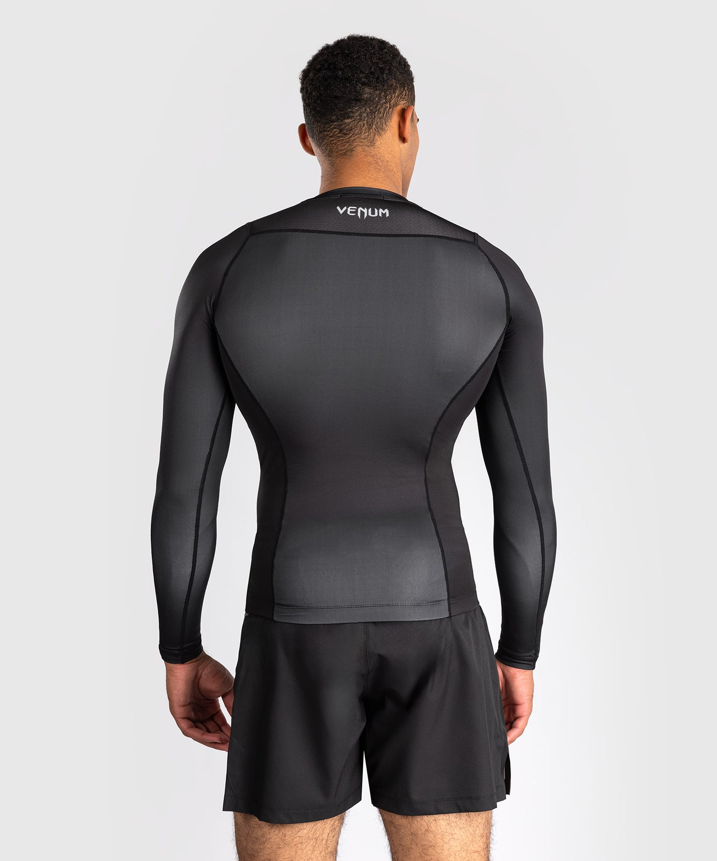 Venum No Gi Rashguards - Black/ Silver Grey