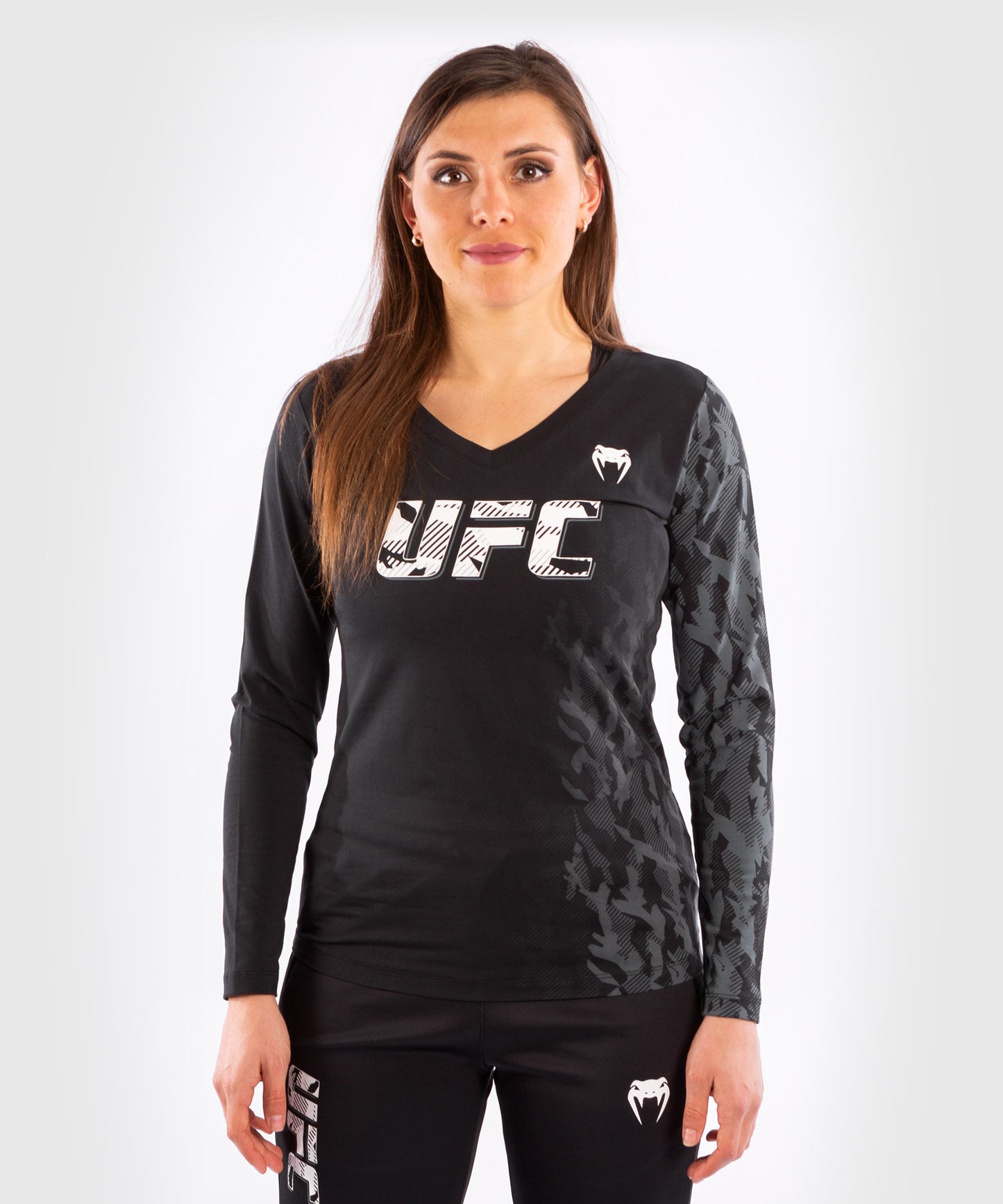 UFC Venum Authentic Fight Week Damen Langarm T-Shirt - Schwarz