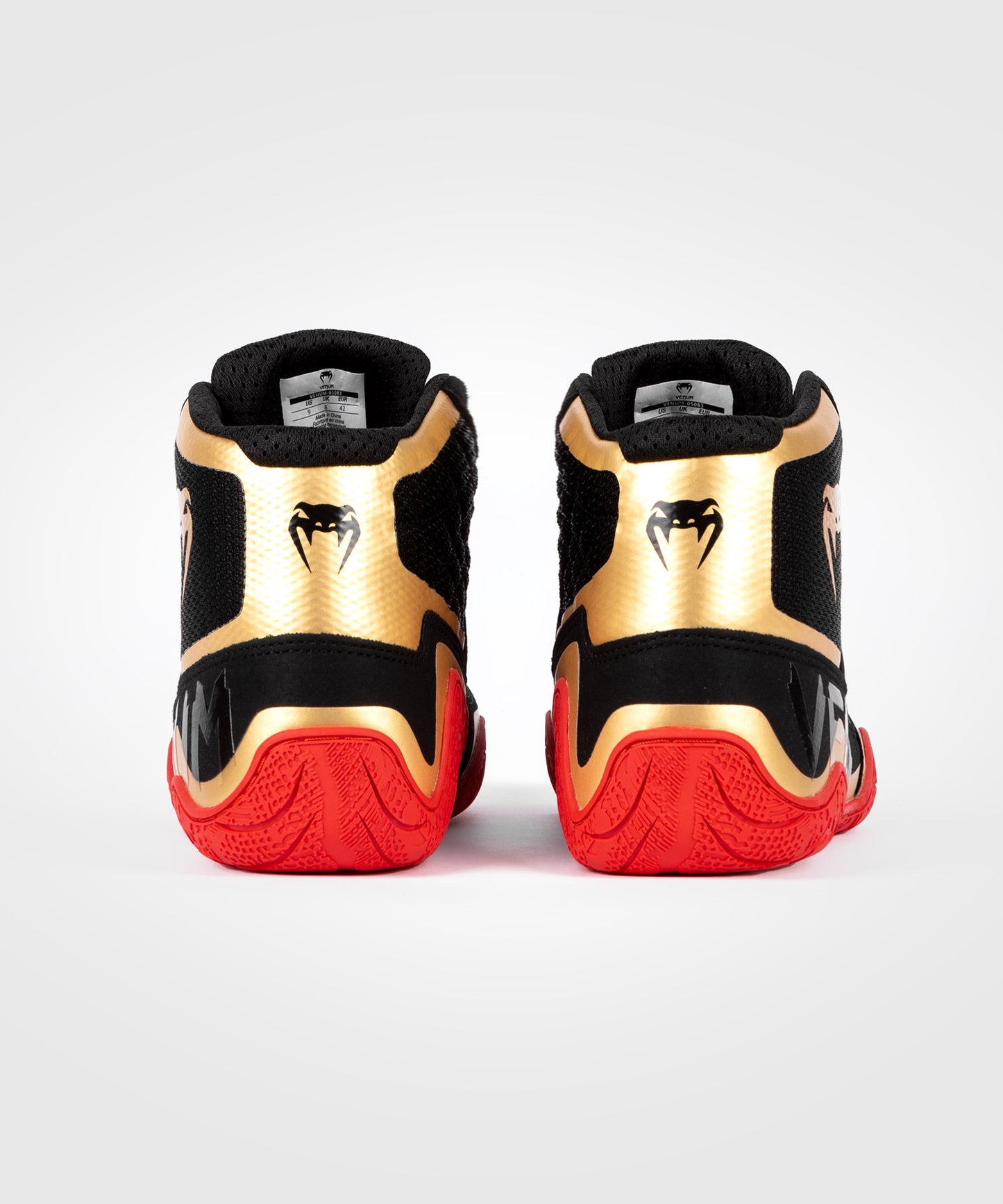 Venum Elite Wrestling Schuhe - Schwarz/Gold/Rot 