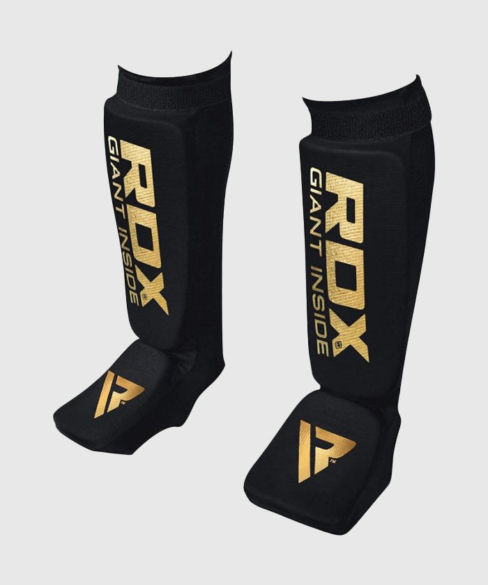 RDX Gepolsterte Schienbeinschoner - Schwarz/Gold