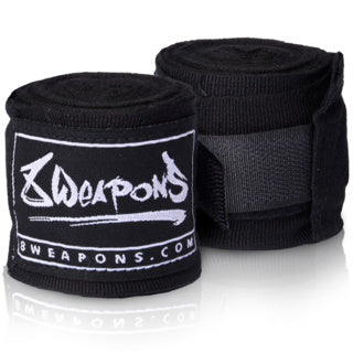 Bandages de boxe semi-élastique 8 Weapons (3.5 mètres) - Noir