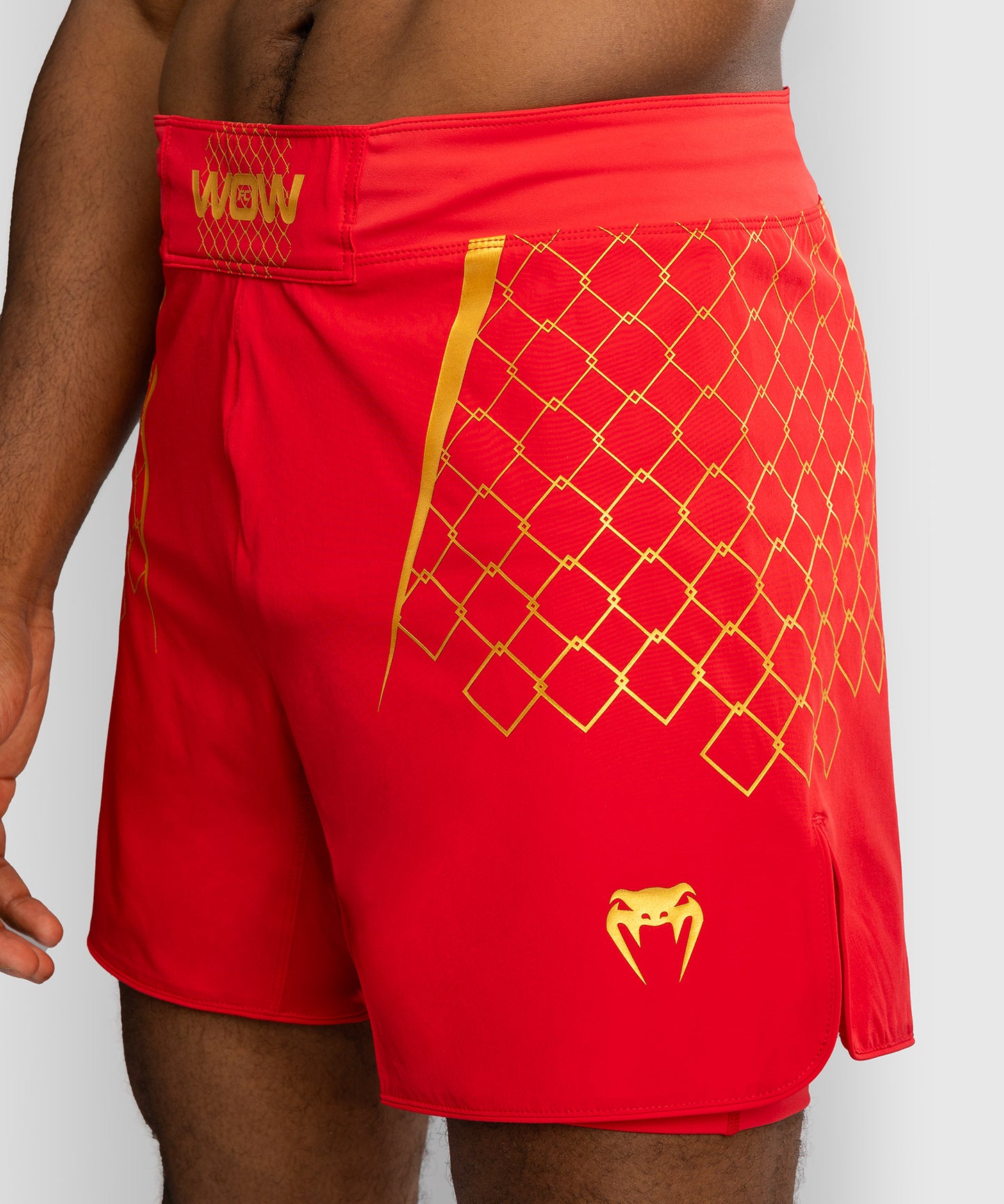 Short de Combat pour Hommes Venum x WOW FC - Fury Rouge/Or