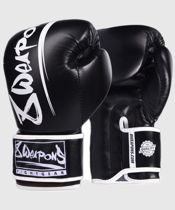 8 Weapons Unlimited Guantes de Boxeo - Negro/Blanco