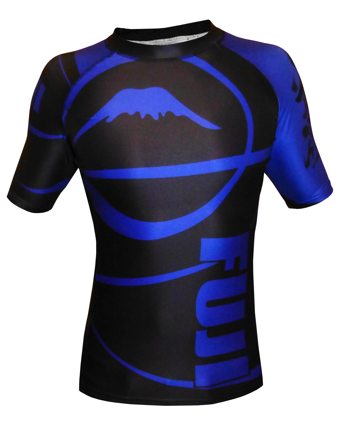 Fuji Sports Freestyle IBJJF Ranked Kurzarm-Rashguard - Blau