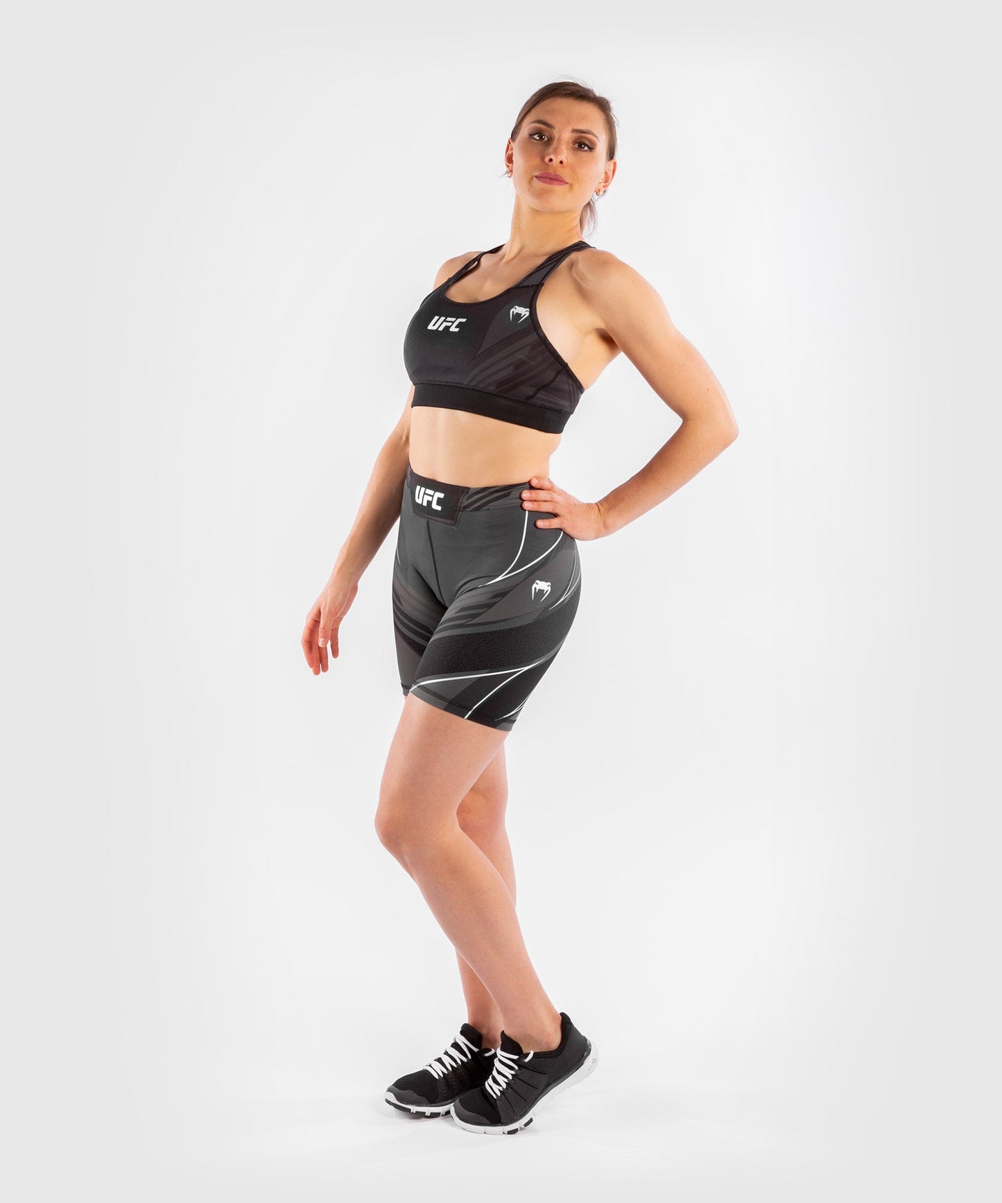 Women's UFC Venum Authentic Fight Night Compression Short - Long Cut - Black