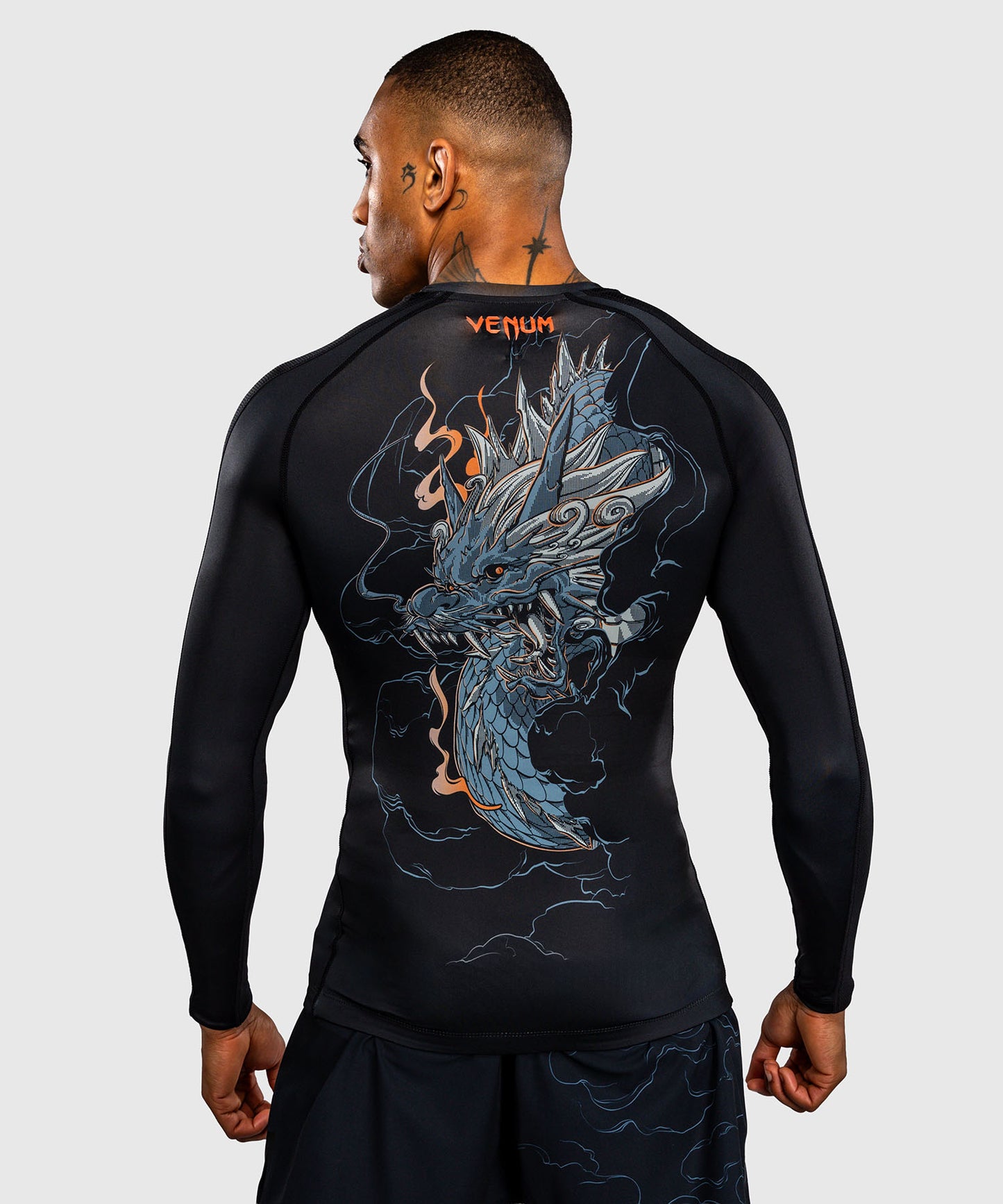 Venum Thunder Dragon Rashguard a Maniche Lunghe – Nero/Grigio/Rame