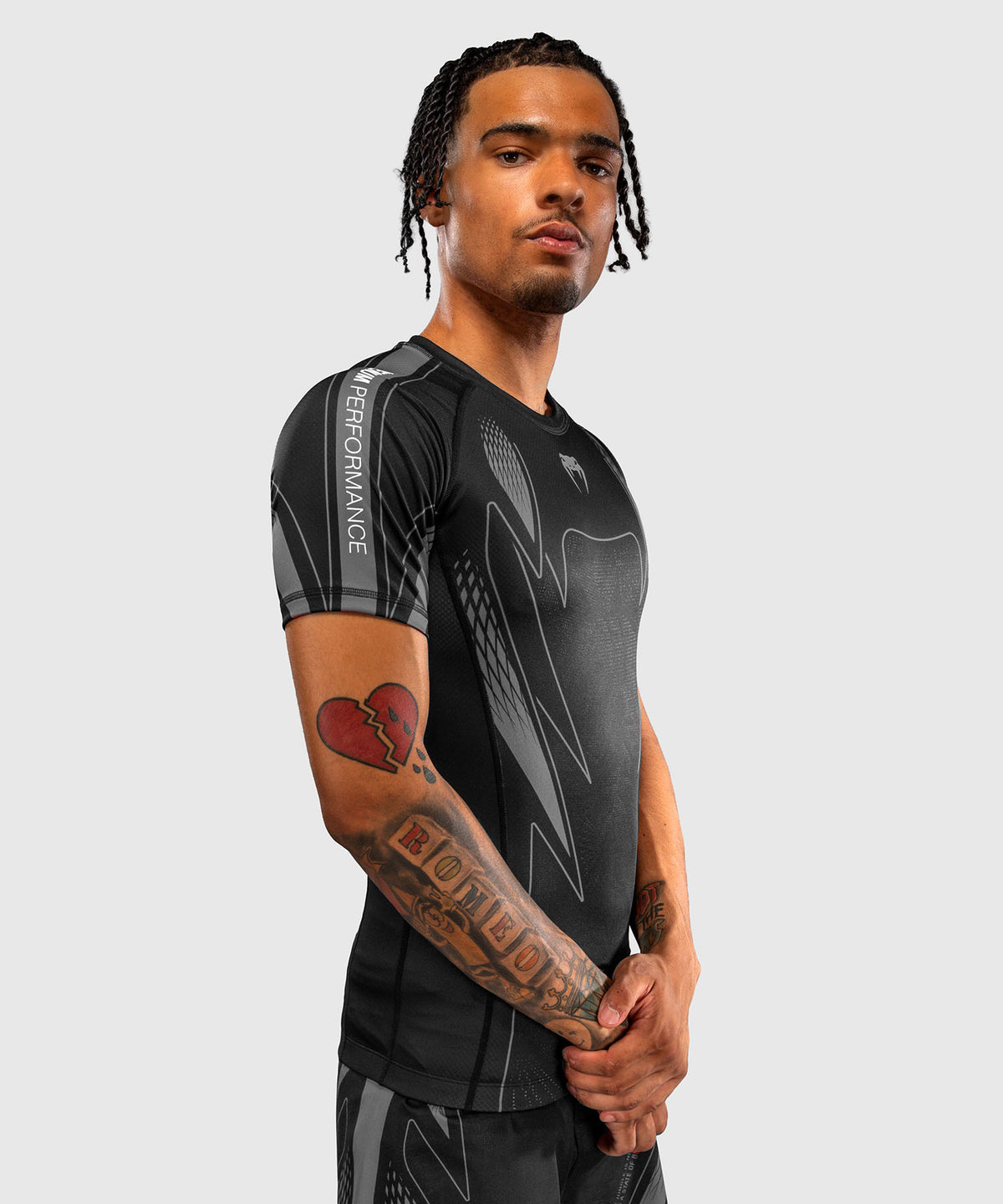 Venum Amazonia Reborn Short Sleeve Rashguard - Black/Grey