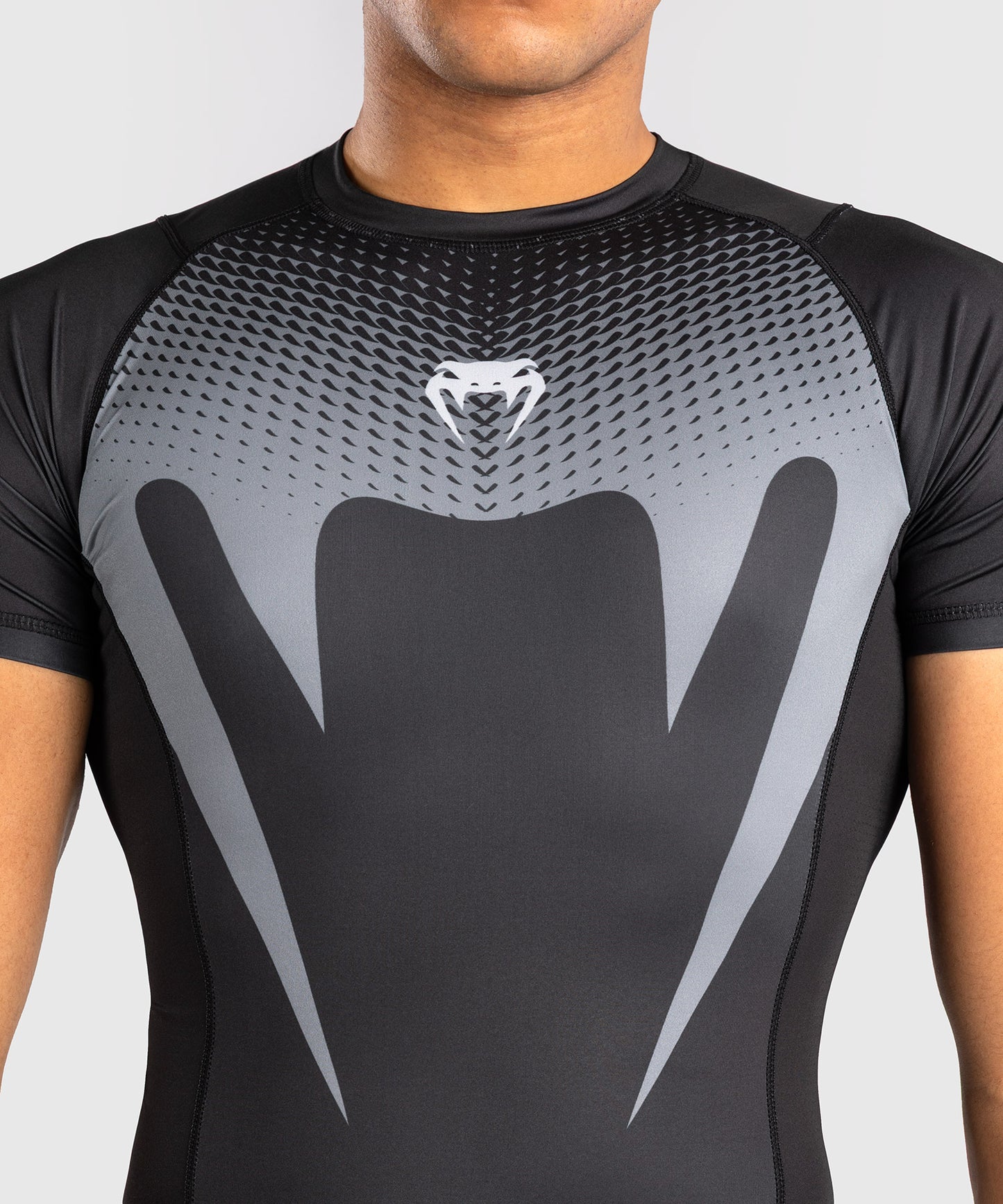 Venum No Gi Rashguards - Schwarz/Silbergrau