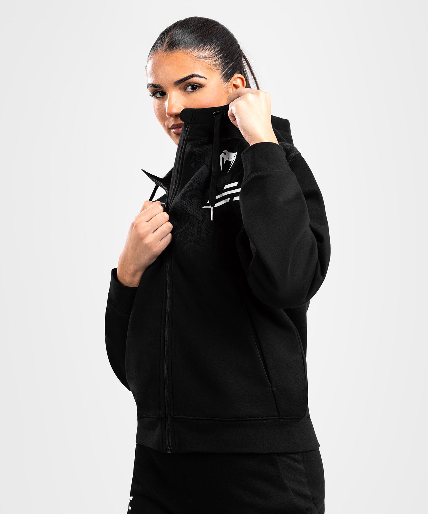 UFC Adrenaline by Venum Replica Zip Hoodie für Frauen - Schwarz