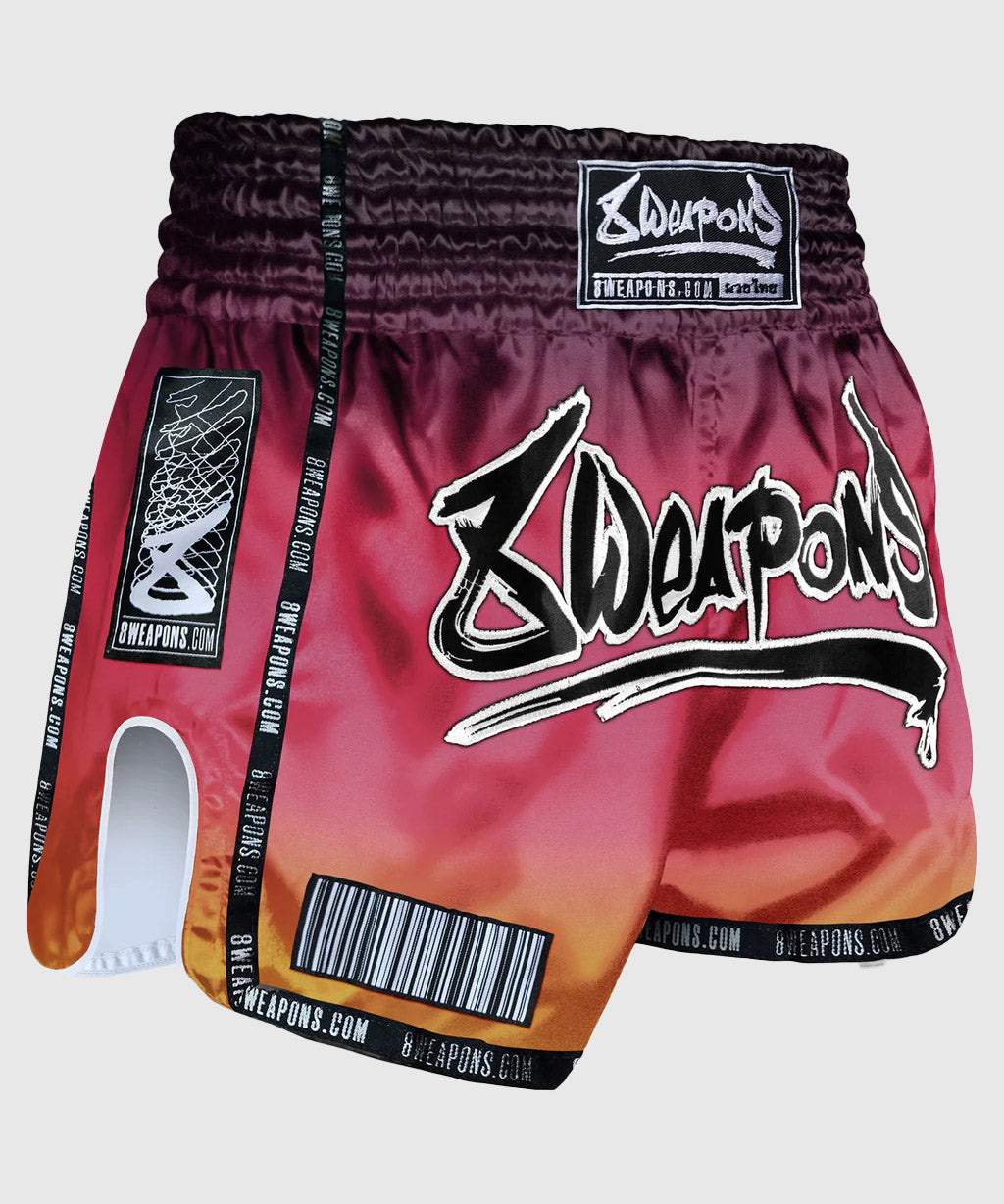 8 Weapons Vivo Sunsphere Muay Thai Shorts - Rot