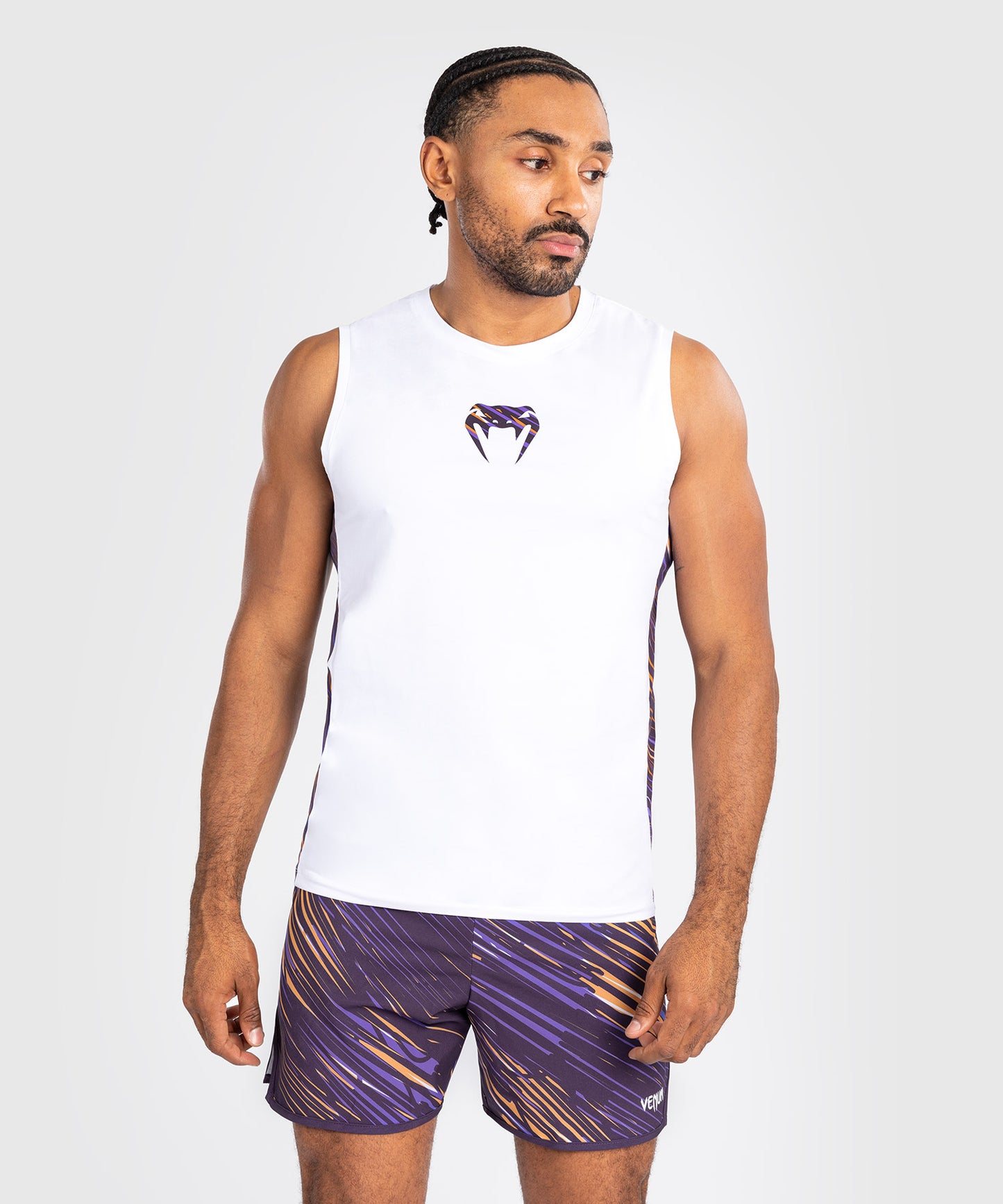Venum Rapid Herren Tank Top - Weiß/Dunkelviolett