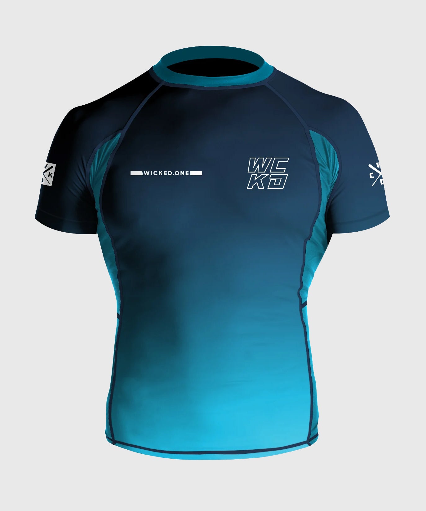 Wicked One Raw Rashguard a Maniche Corte - Blu