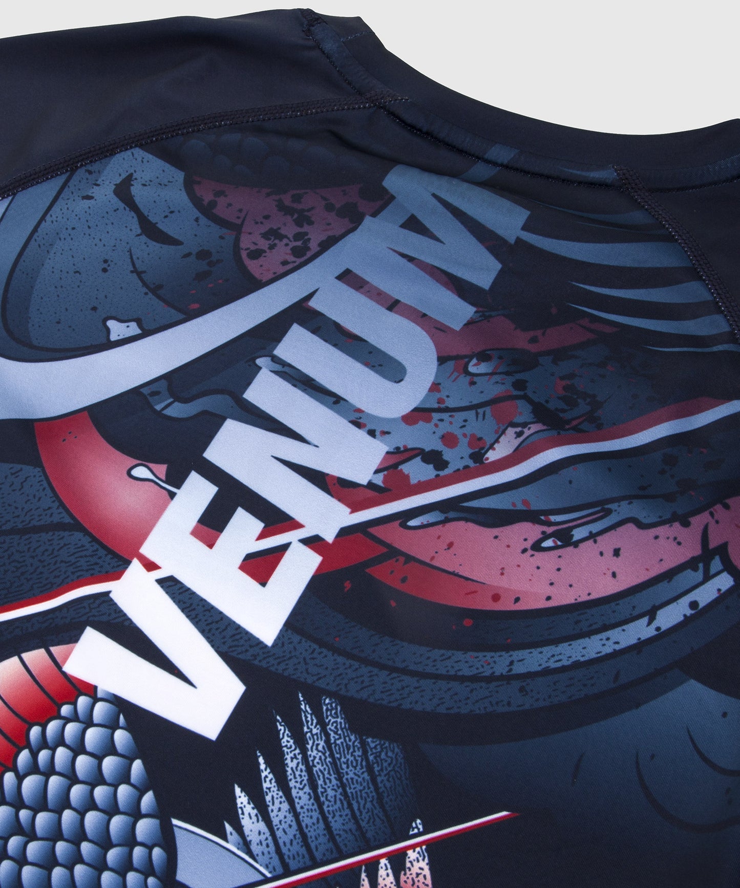 Rashguard Venum Rooster - Manches Longues - Bleu Marine/Orange