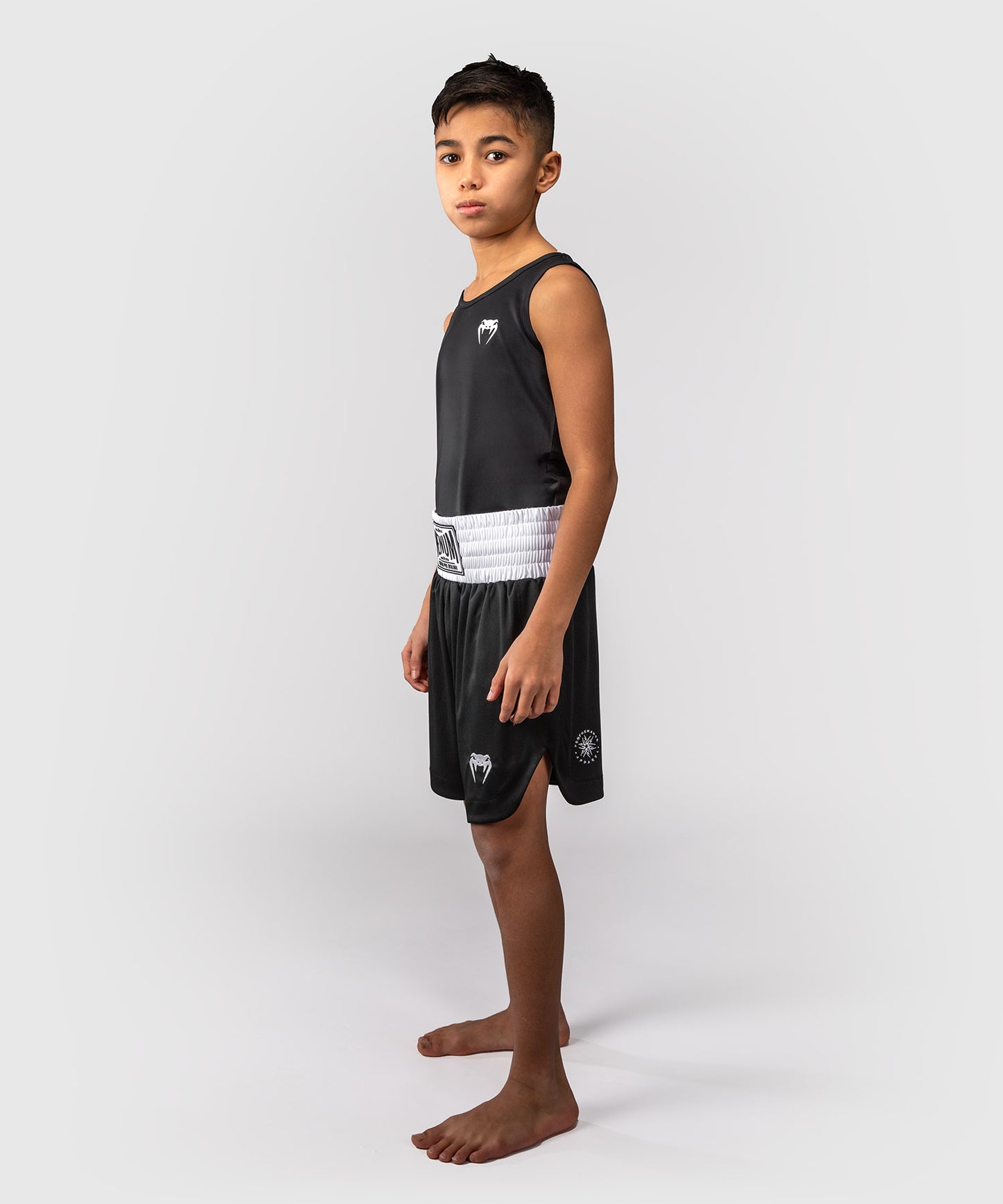 Short de Boxe Venum Classic Pour Enfants – Noir/Blanc