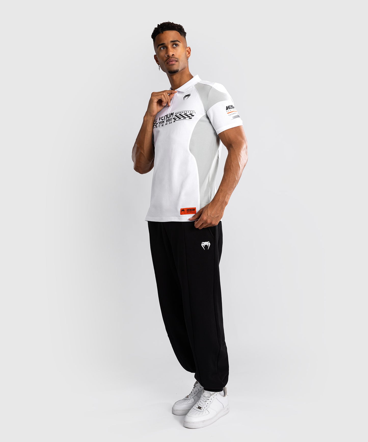 Venum Motorsport Baumwoll-Polo - Schneeweiß