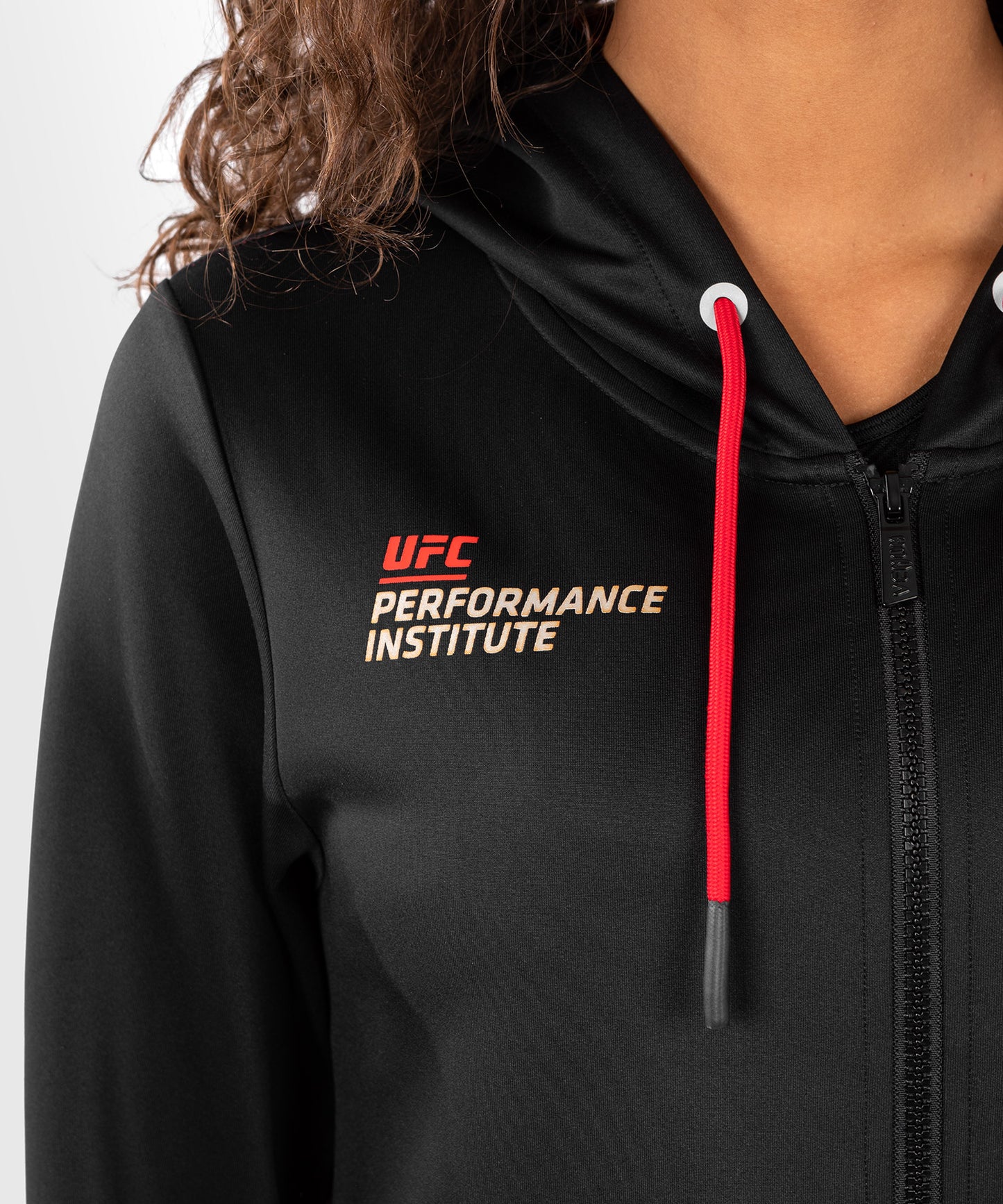 UFC Venum Performance Institute 2.0 Zip Hoodie für Frauen - Schwarz/Rot
