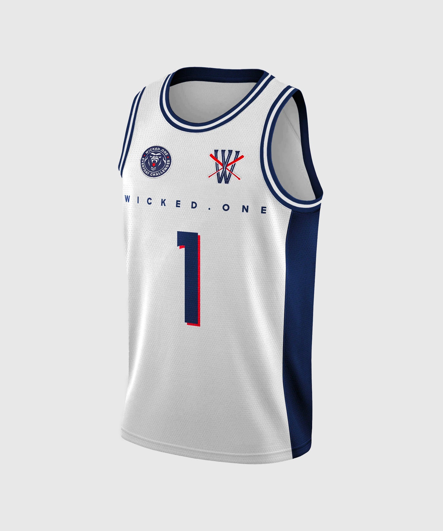 Wicked One Whacks Tank Top - Weiß & Marineblau