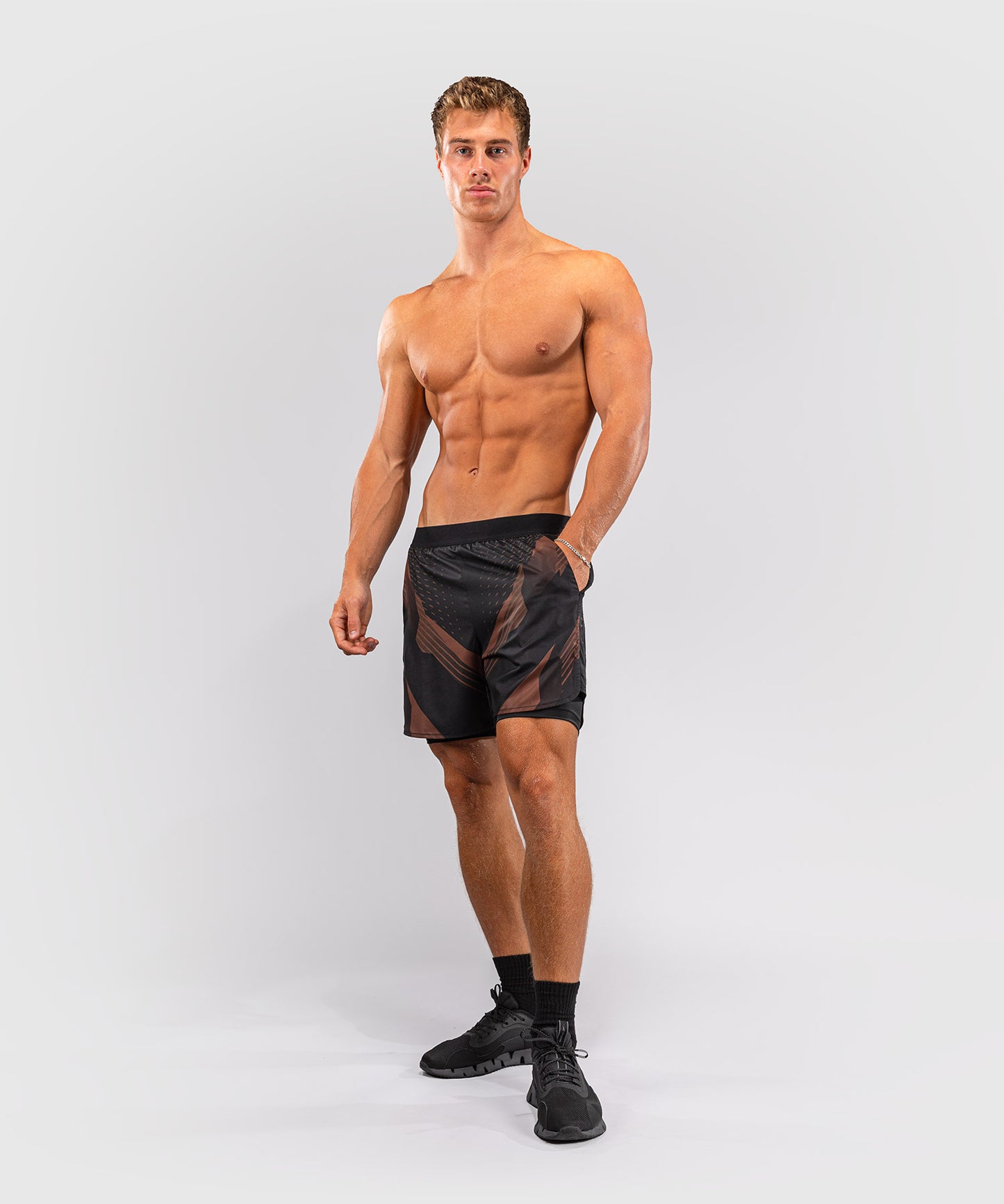 Venum No-Gi 6.0 Pantalón Corto de Entrenamiento - Negro/Marrón