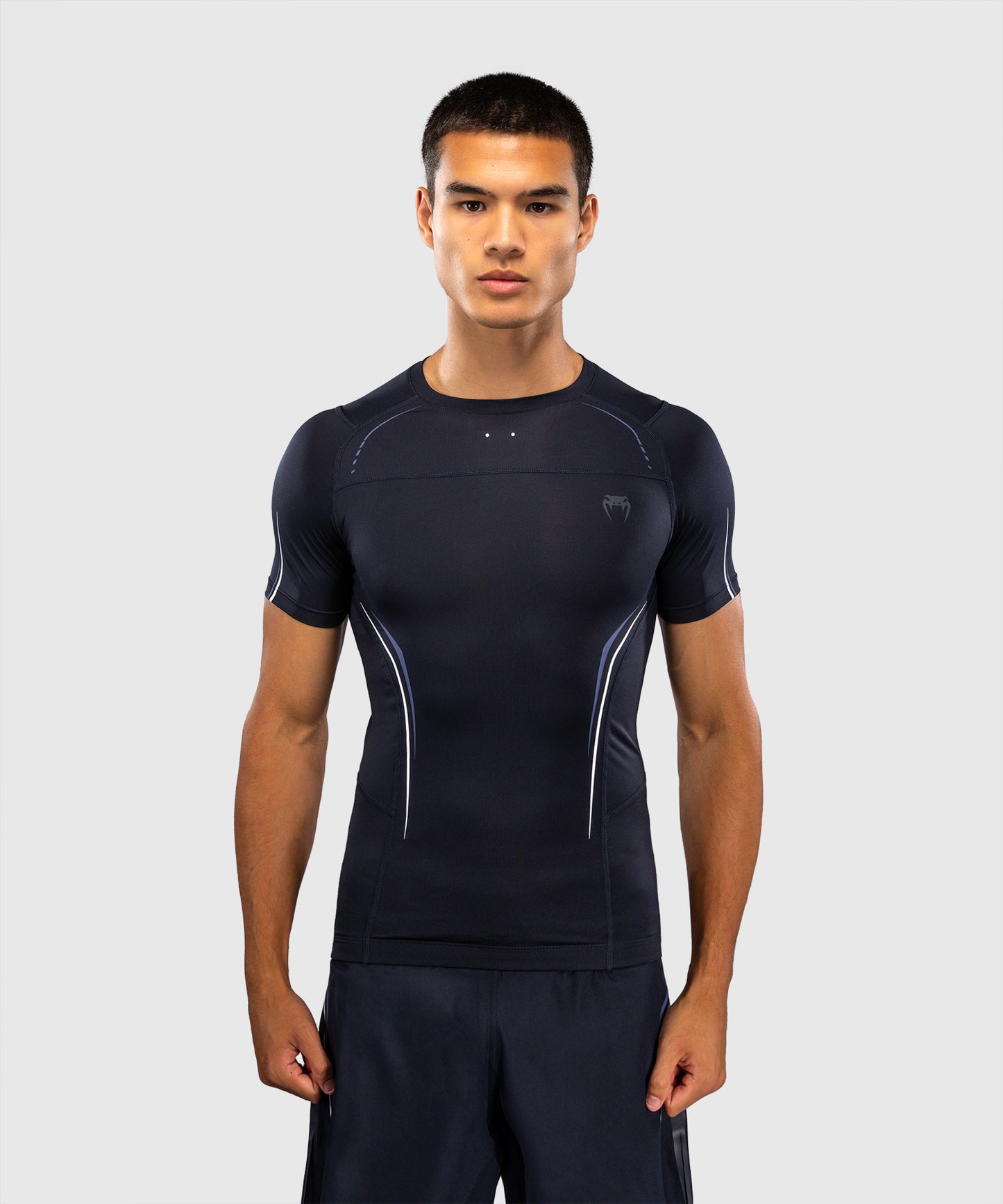 Venum G-Core Rashguard Manga Corta - Azul Marino/Blanco
