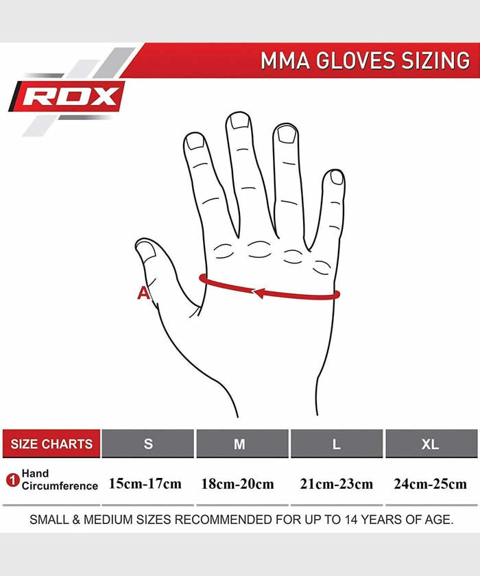 Gants de MMA Grappling Aura T-17 RDX - Noir/Blanc/Or