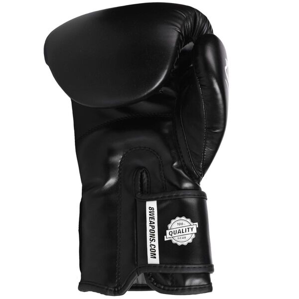 8 Weapons Pure Black Boxhandschuhe - Schwarz/Weiß