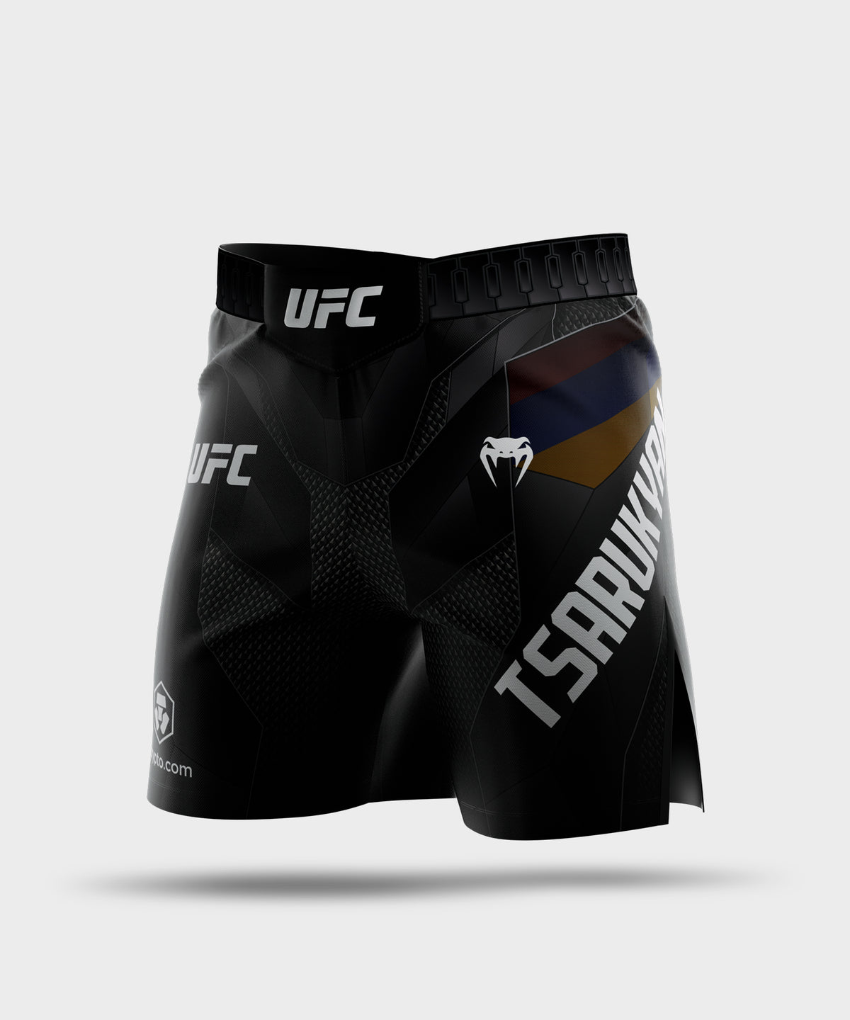 UFC Adrenaline Unrivaled by Venum Herren Fight-Shorts kurze Passform Arman Tsarukyan - Schwarz