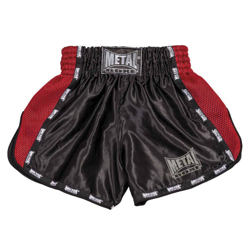 Metal Boxe Extrême Pantaloncini da Muay Thai - Nero/Rosso