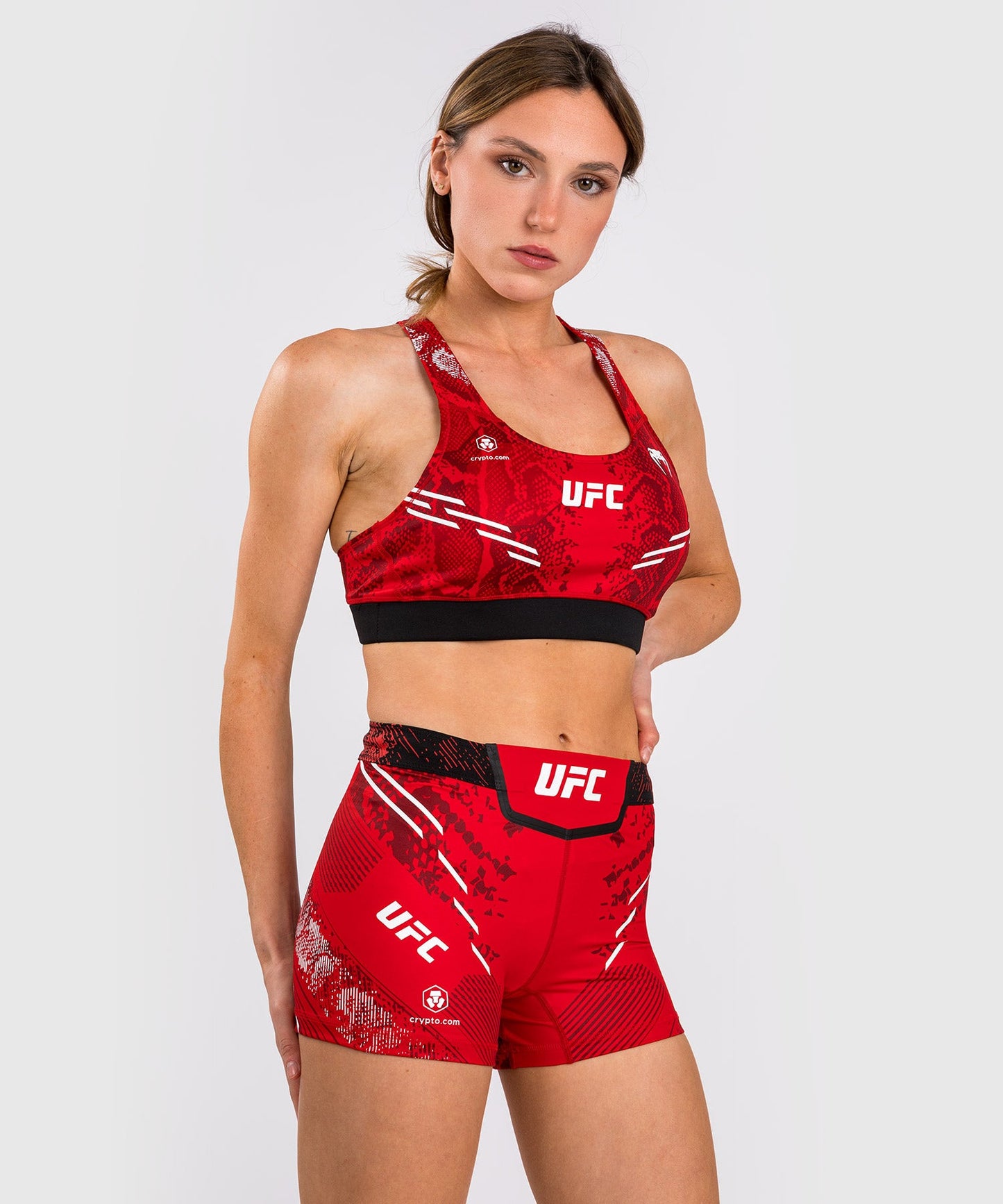 UFC Women's Fit Compression Short Adrenaline by Venum Authentic Fight Night - Red