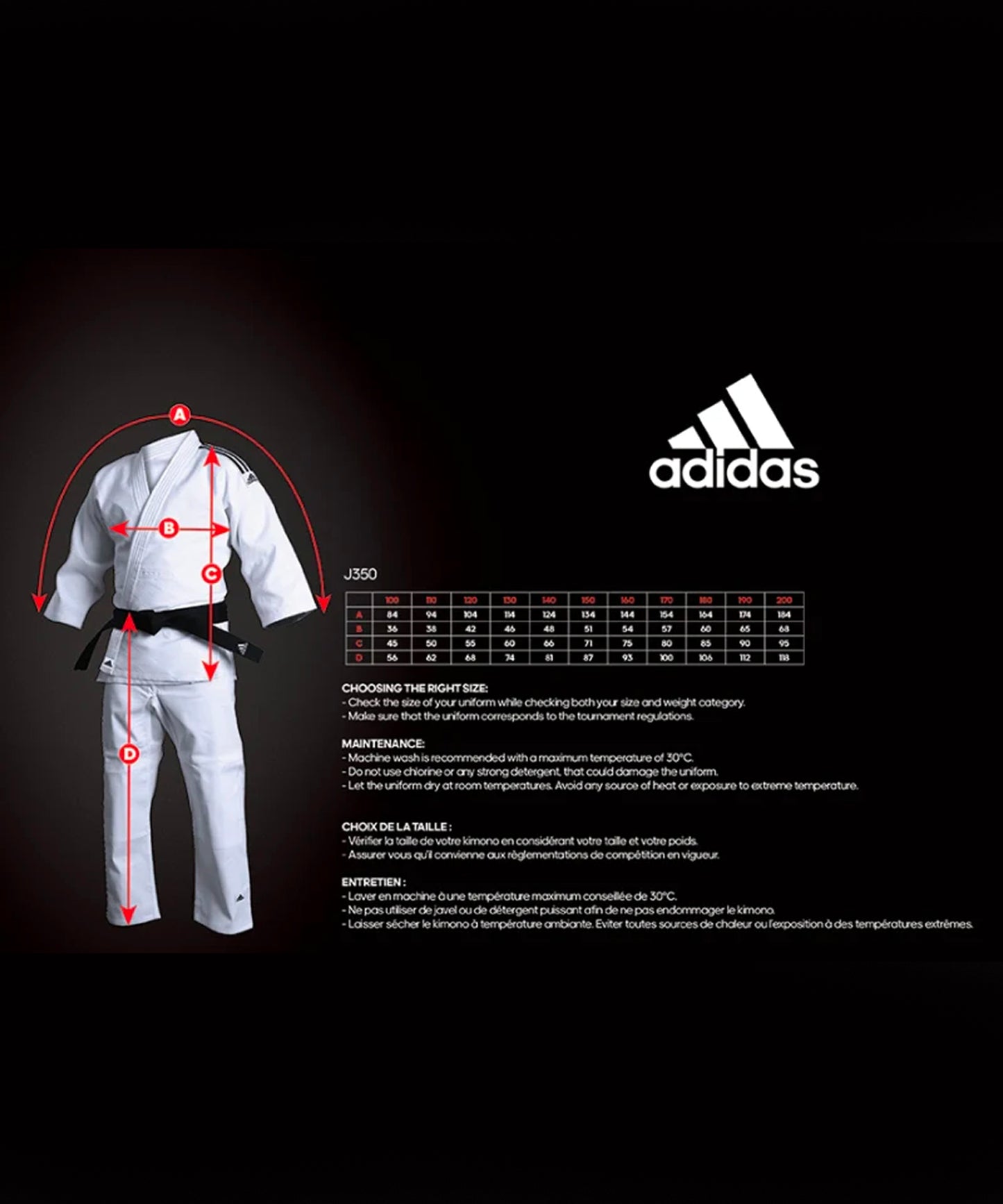 Adidas J350 Club Kinder Judo Gi - Weiß