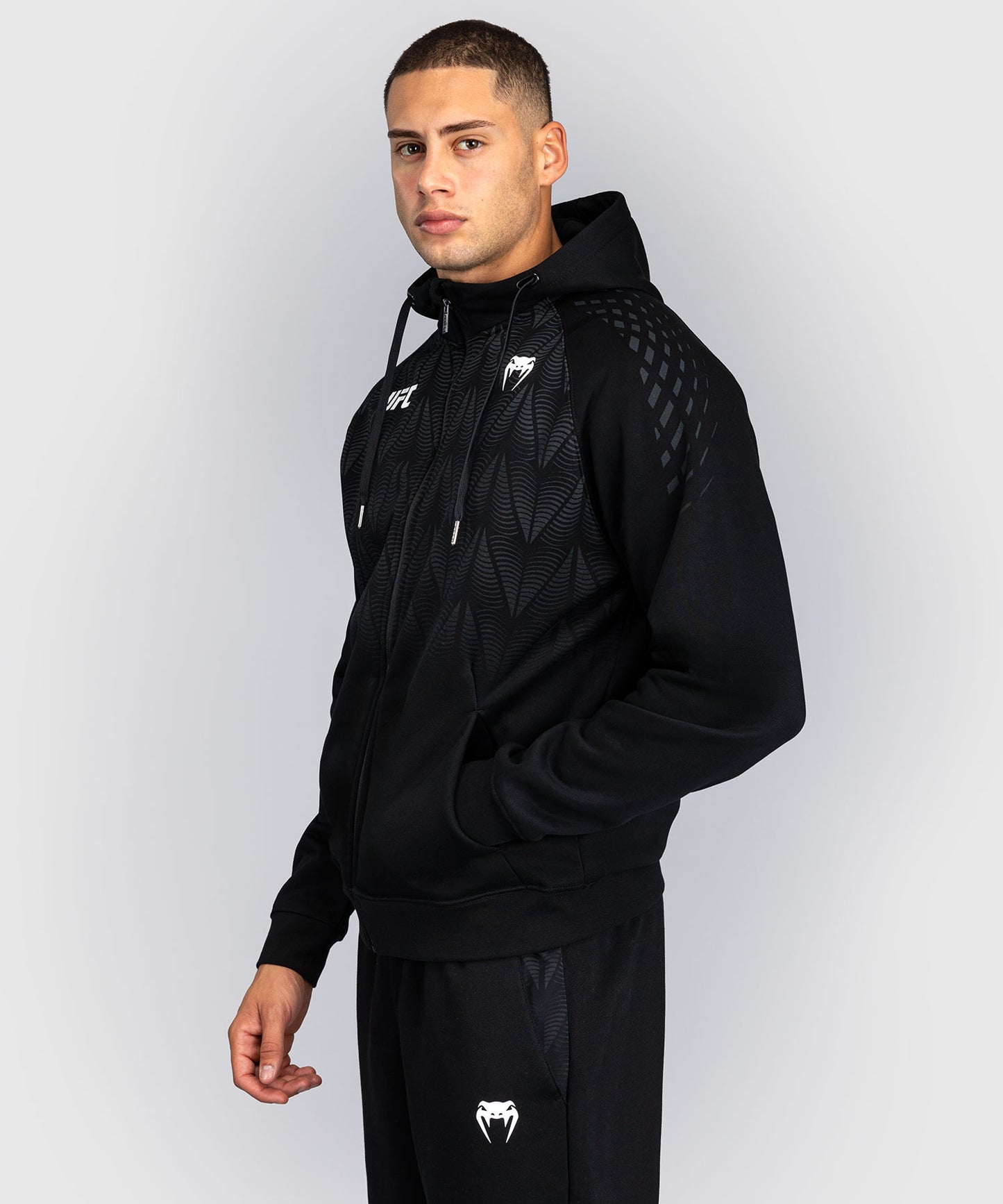 Sweat à capuche zippé Homme UFC Zenith by Venum Replica - Noir