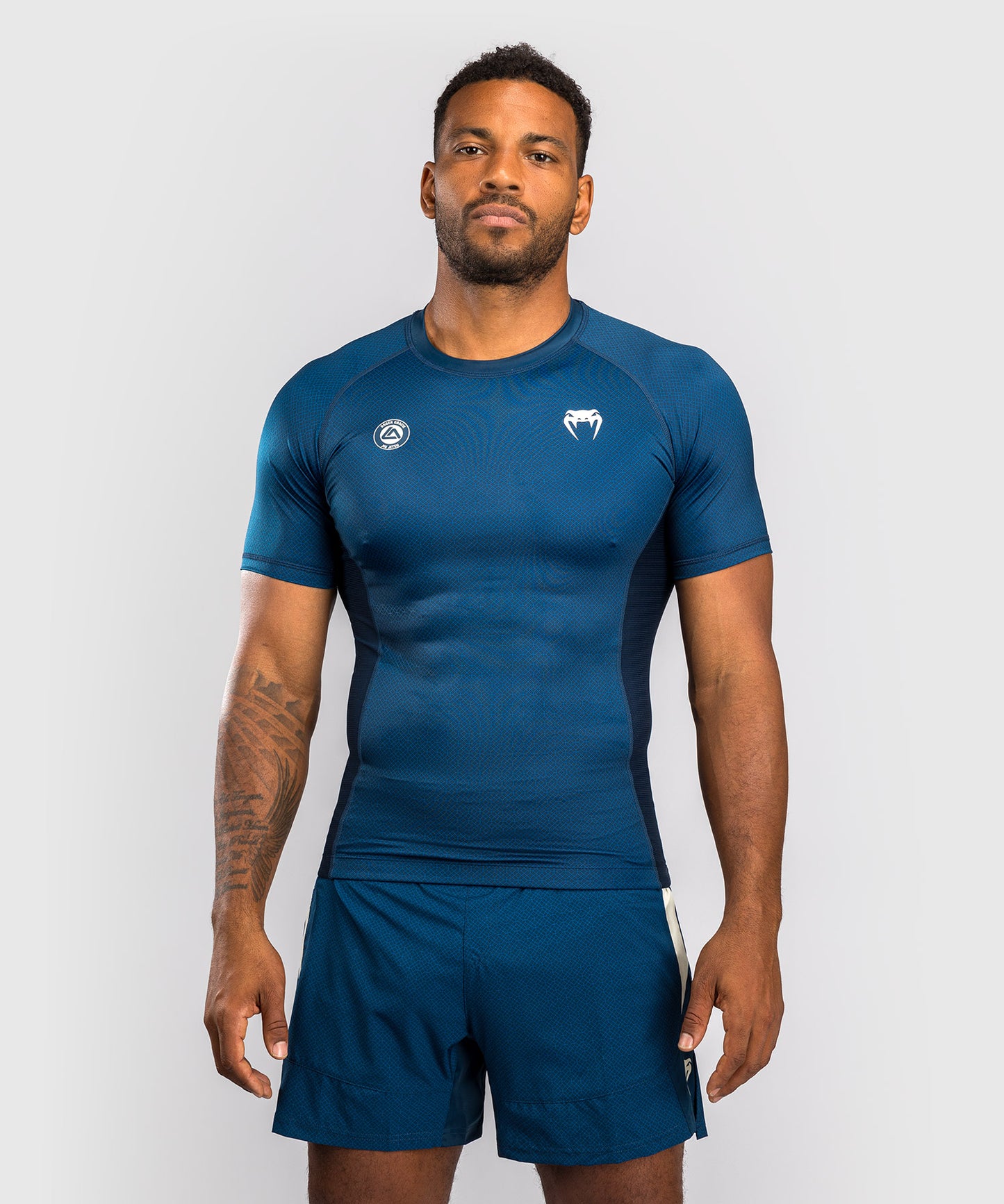 Rashguard à Manches Courtes Venum x Roger Gracie Academy - Bleu
