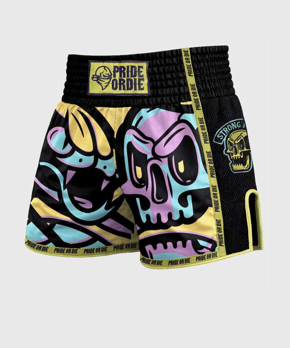 Pride Or Die Cold Instinct Pantaloncini da Muay Thai - Nero