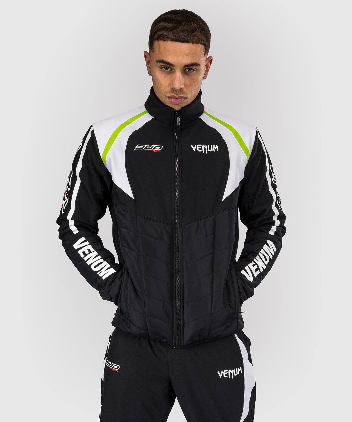 Veste pour Hommes Venum x Bud Racing - Noir/Blanc/Citron Vert