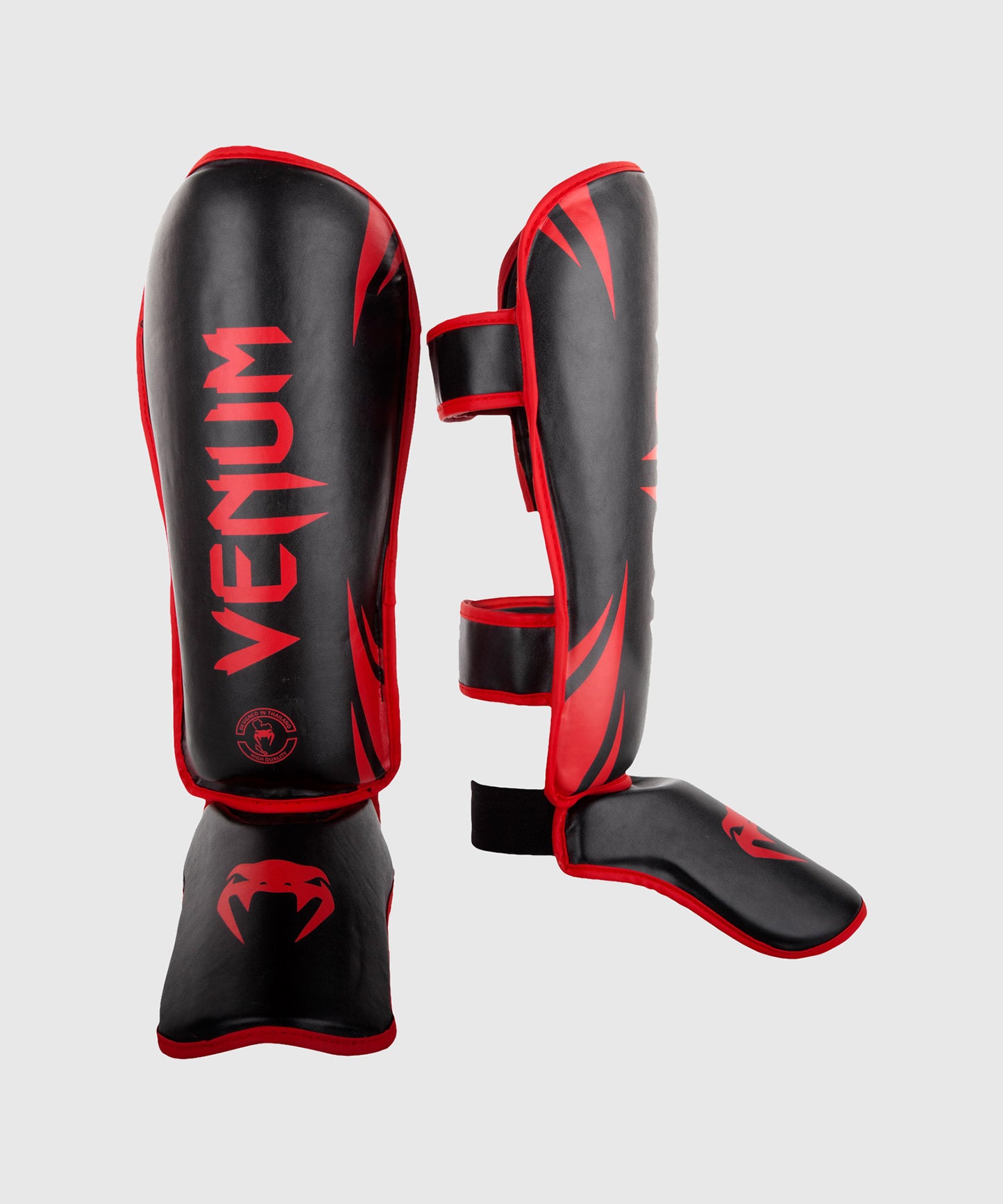 Espinilleras Standup Venum Challenger - Negro/Rojo - Exclusividad
