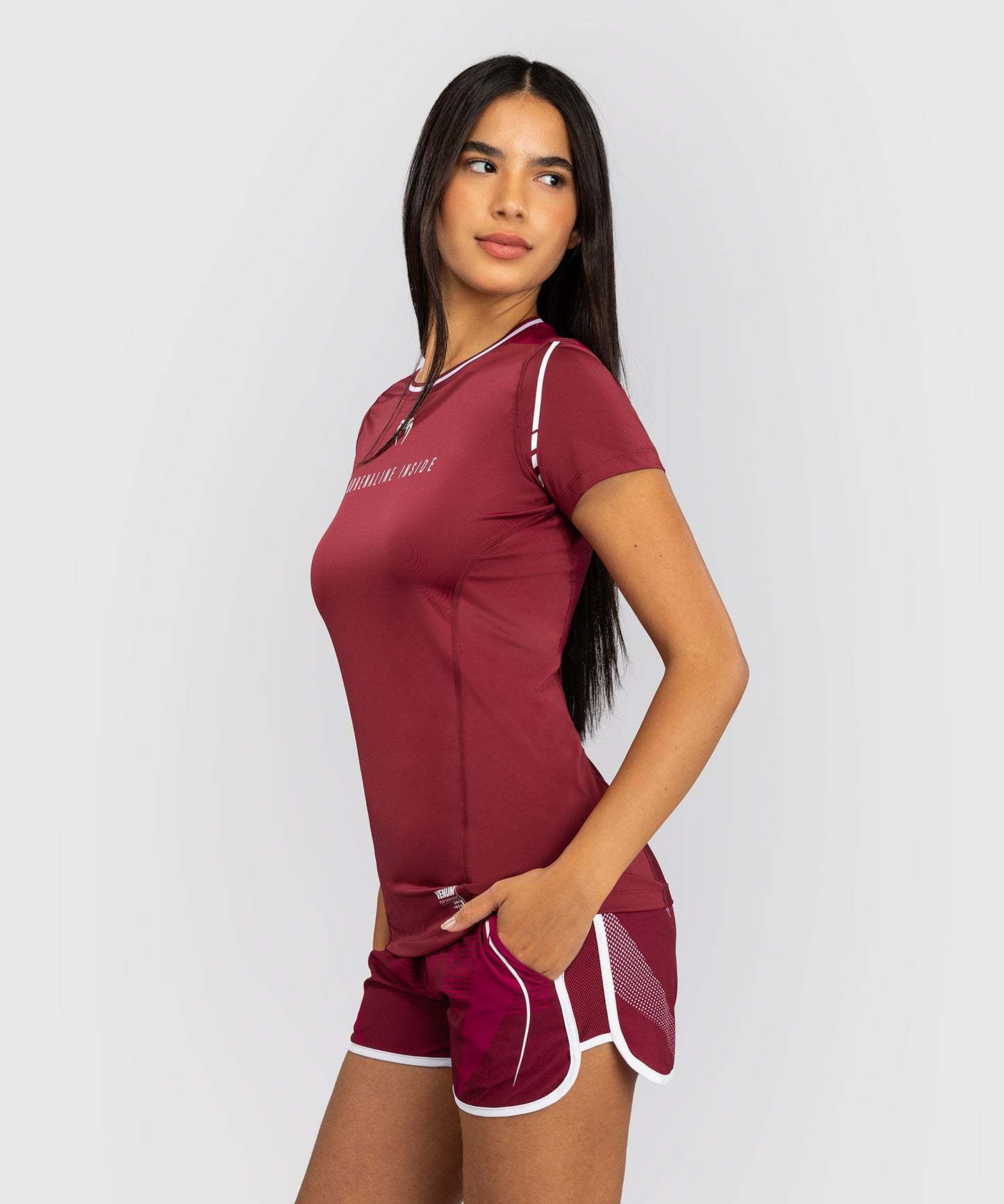T-shirt Dry-Tech Femme Venum Adrenaline – Bordeaux/Rose