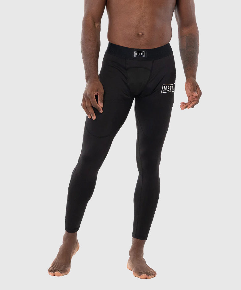 Metal Boxe Compression Pants - Black