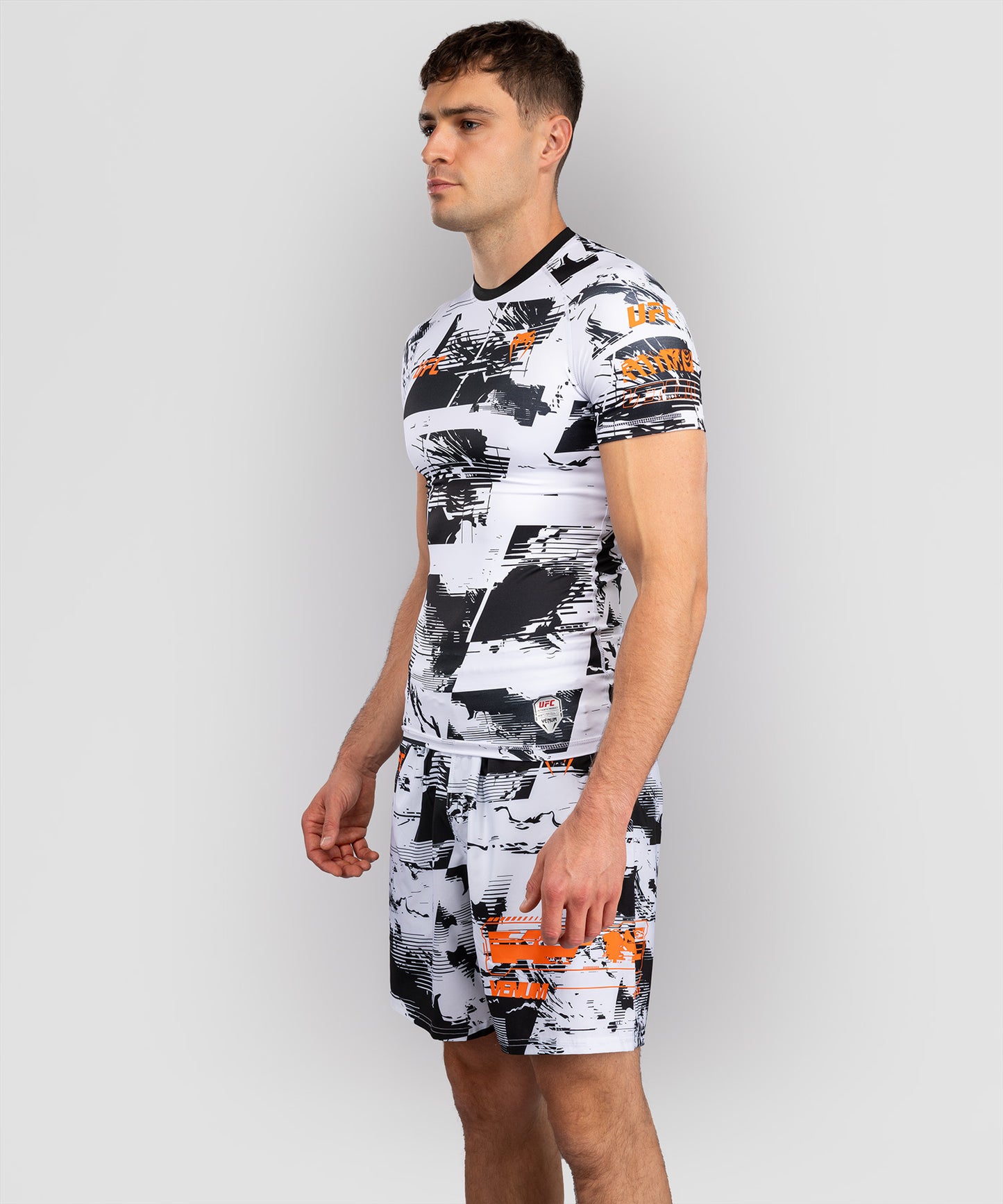 Men's UFC Zenith by Venum White Authentic Fight Week Performance Short Sleeve Rashguard