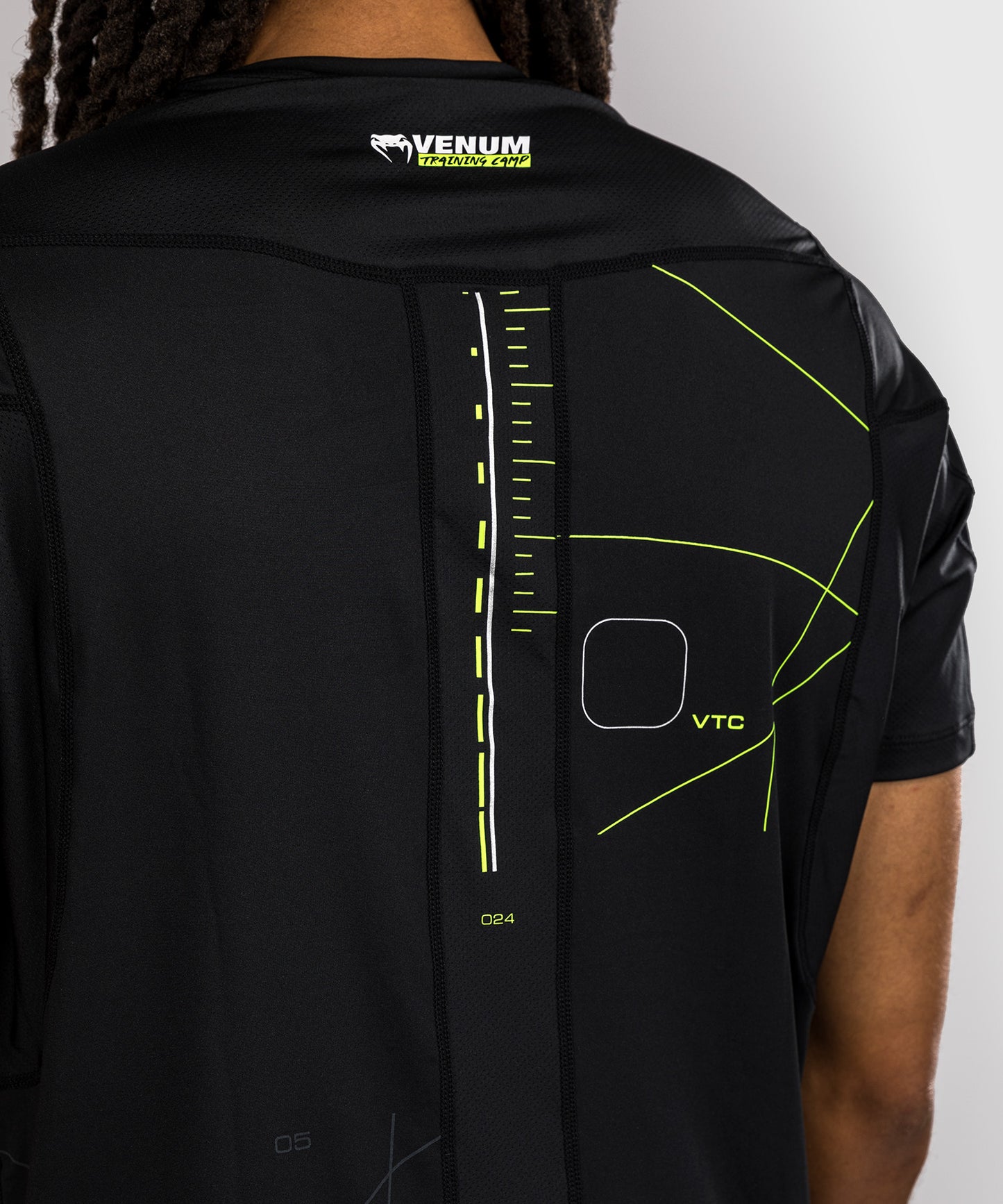 T-shirt Dry Tech Venum Training Camp 4.0 - Noir/Vert fluo