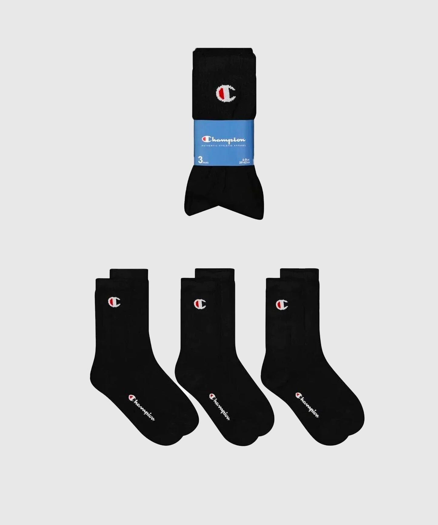 Champion Pack de 3 Pares de Calcetines - Negro