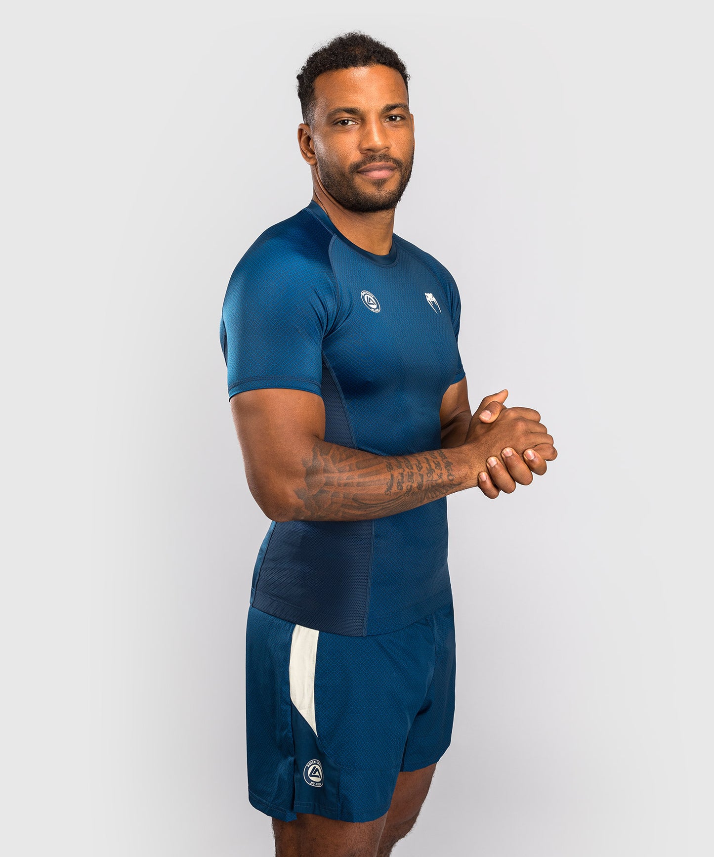 Rashguard à Manches Courtes Venum x Roger Gracie Academy - Bleu