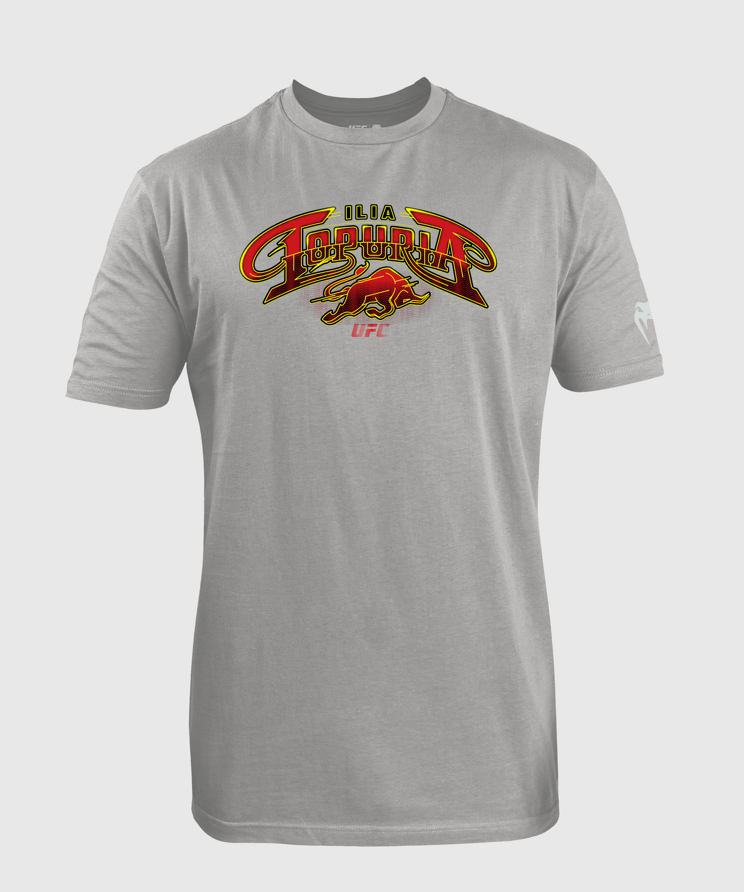 UFC Unrivaled by Venum Ilia Topuria Camiseta para Hombres - Gris Melange