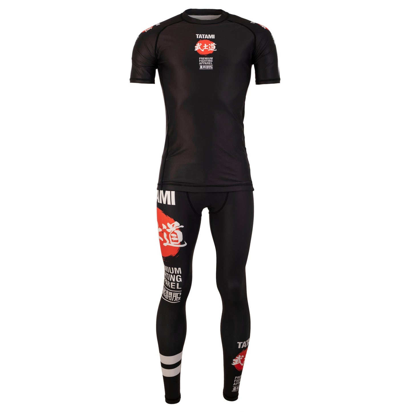 T-shirt de Compression Tatami Fightwear - Manches Courtes - Noir
