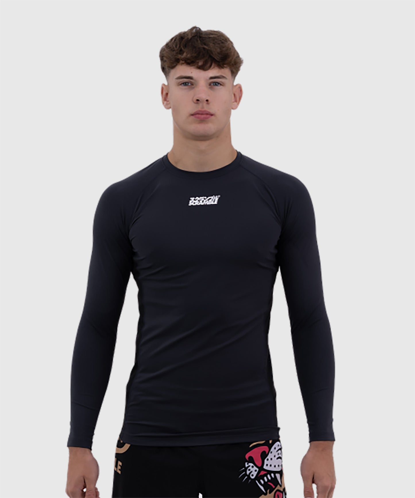 Scramble Shinobi Langarm-Rashguard - Marineblau
