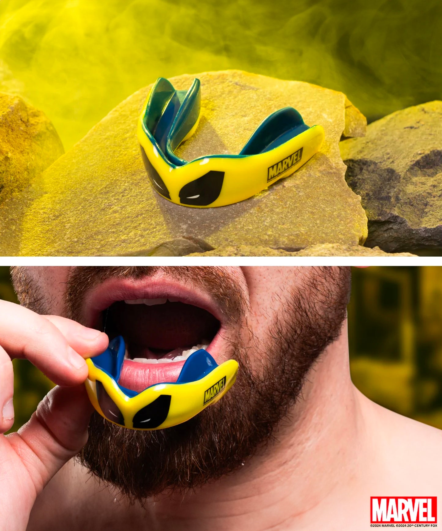 Safejawz Marvel X-Men Wolverine Protector Bucal - Amarillo